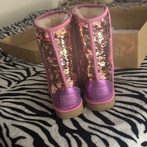 UGG Glittery Pink Sequin Boots